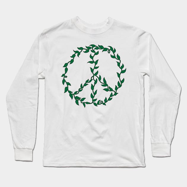 Peaceful Vines Long Sleeve T-Shirt by RudDesigns